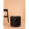 Bbh Homes Solid Handmade Eco-Friendly Wood And Leather Round Ottomon (22.5"X22.5"X21")